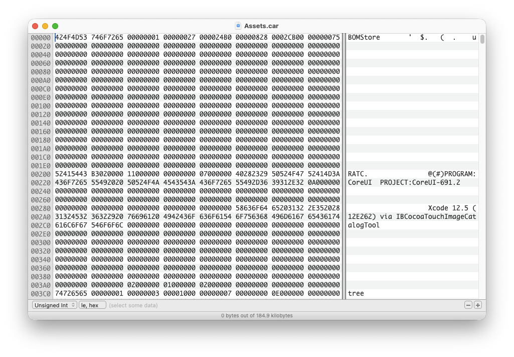 Assets.car hex dump